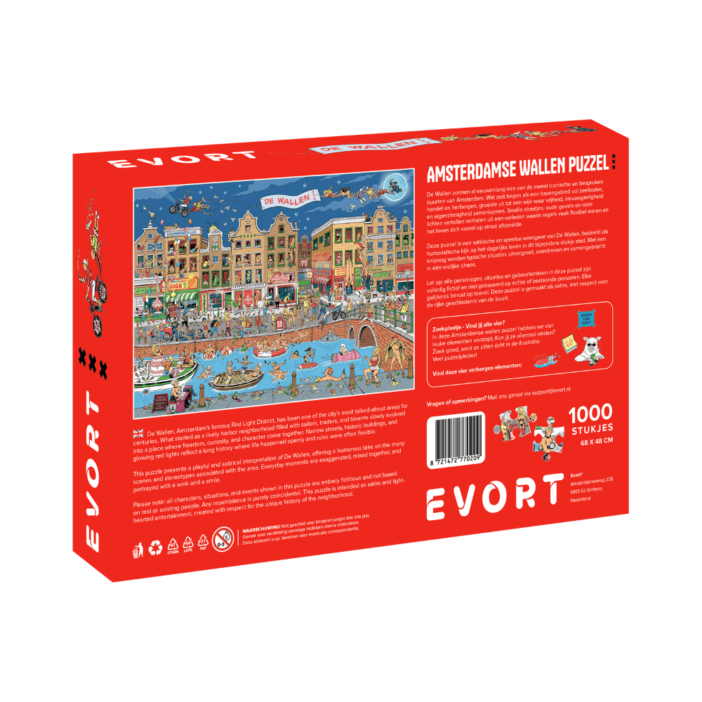 Amsterdamse Wallen Puzzel achterkant