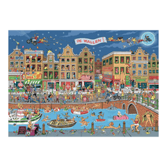 Amsterdamse Wallen Puzzel cartoon
