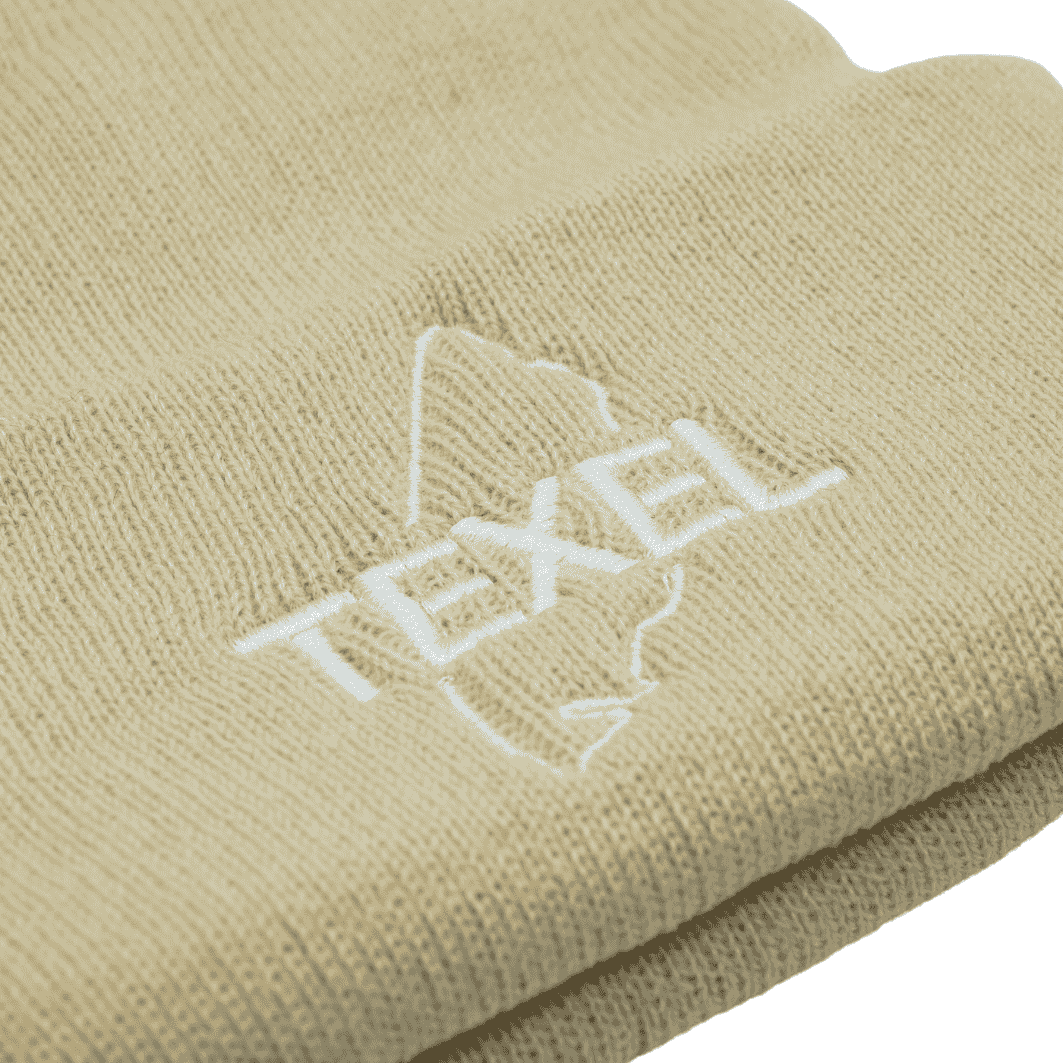 Texel muts beige beanie closeup