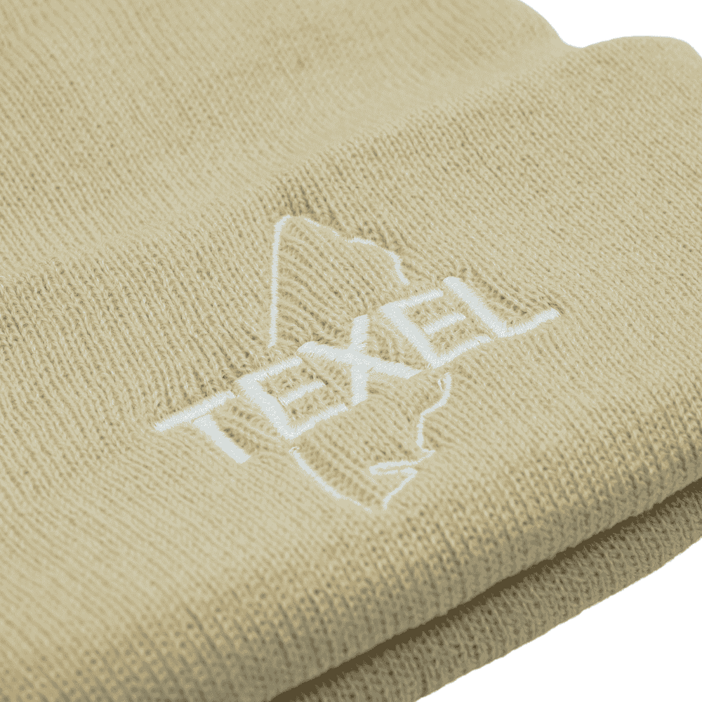 Texel muts beige beanie closeup