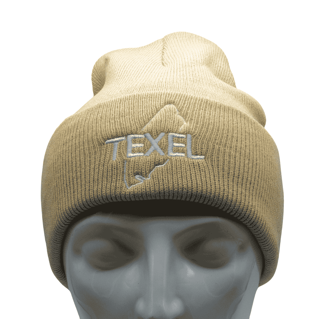 Texel muts beige beanie voorkant