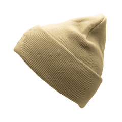 Texel muts beige beanie zijkant