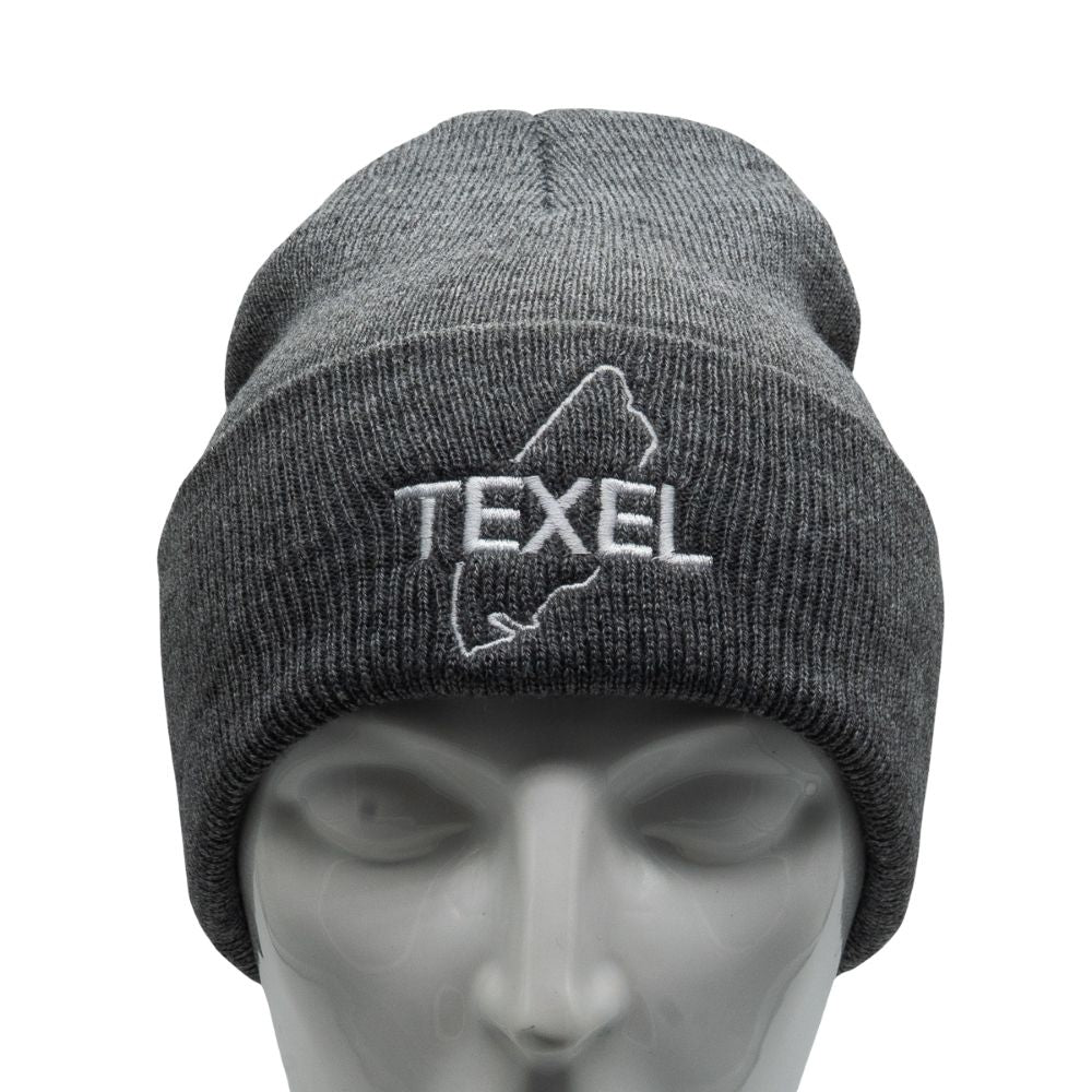 Texel muts grijs beanie voorkant