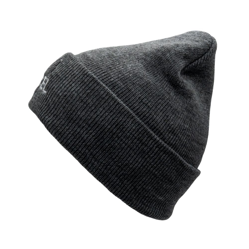 Texel muts grijs beanie zijkant
