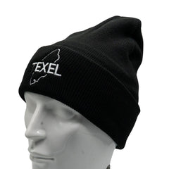 Texel muts zwart beanie schuinvoor
