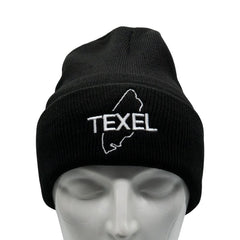 Texel muts zwart beanie voorkant